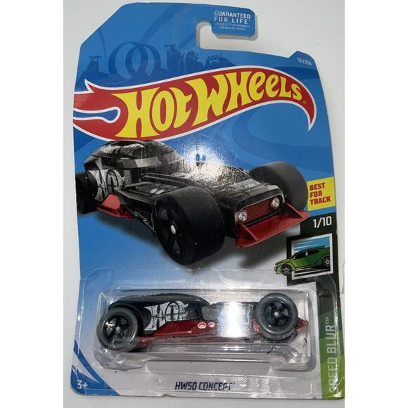 2019 Hot Wheels #131 Speed Blur 1/10 HW50 CONCEPT - Picture 1 of 3
